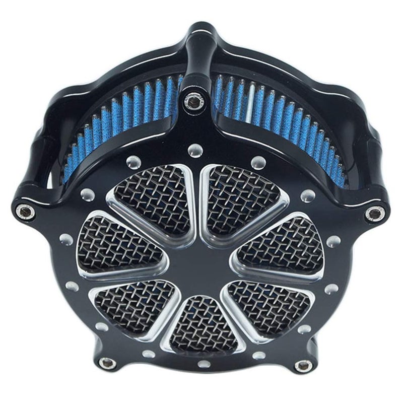 AGECO Harley Air Filter Venturi Intake Air Cleaner Motorcycle Cnc Cut Chrome Kit for Touring Street Glide 2008 - 2016 Softail 2016 - 2017 Fitment - C (Gray) - Image 3
